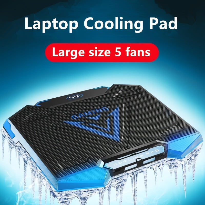 43.18 cm Gaming Laptop Computer Cooler Six Fan LED Screen Two USB Port Portable Cooling Pad Notebook Laptop Computer Stand 45.72cm
