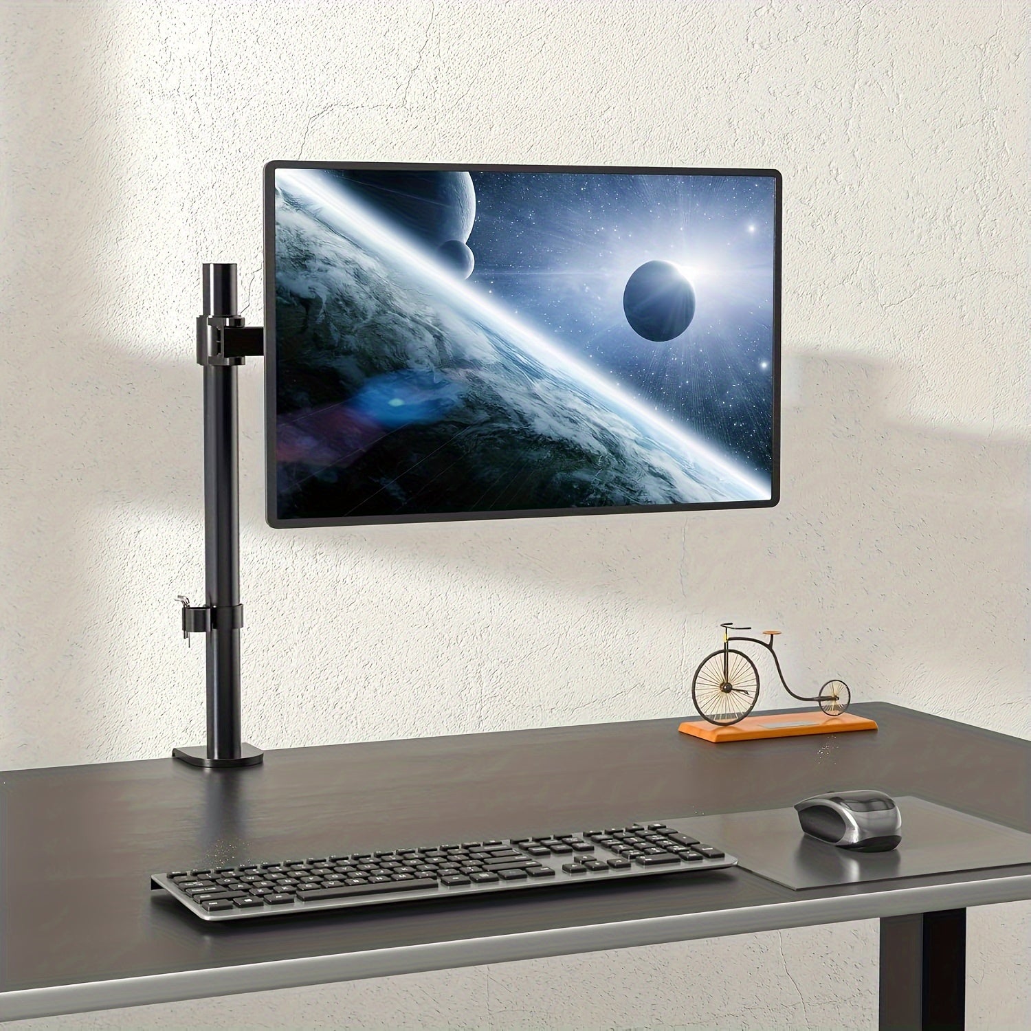 Adjustable Dual Monitor Stand with Tilt & Swivel - Iron Desk Mount for Two 33.02-81.28 cm Screens, Holds up to 9.98KG Each, 360° Rotation, Efficient Cable Management System